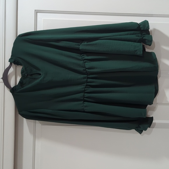 Green Ruffle Blouse - Picture 3 of 6